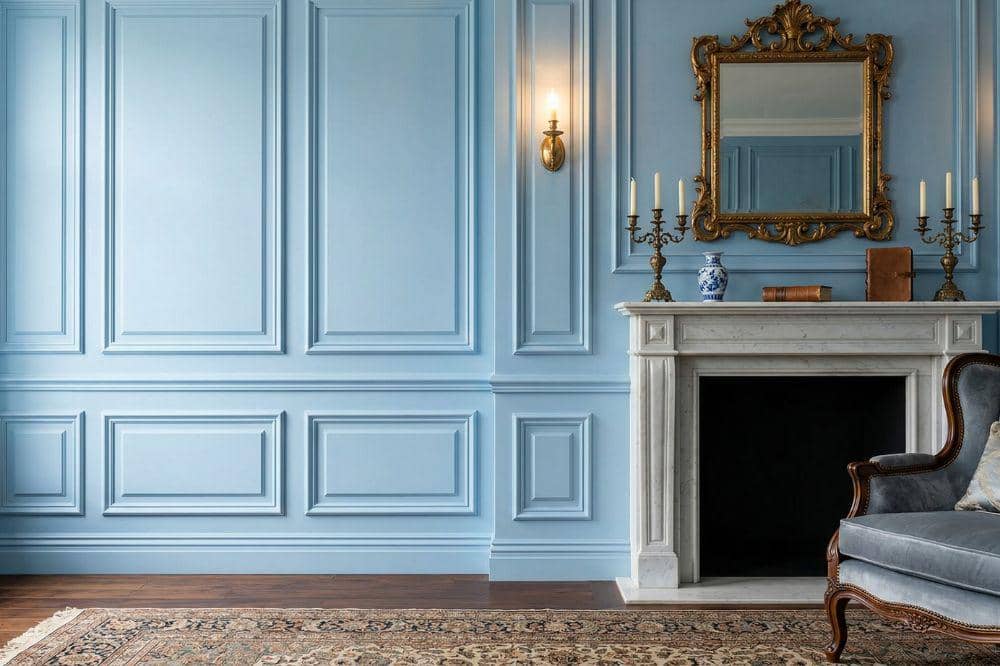 10 Ide Cat Tembok Warna Biru Muda untuk Ruang Tamu 10