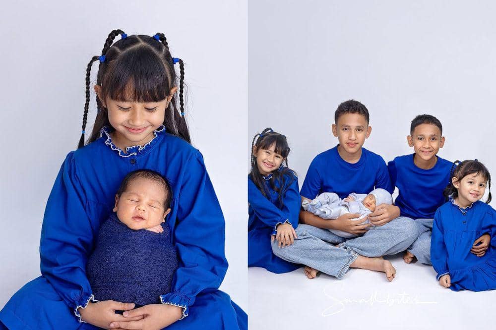 7 Newborn Photoshoot Anak Ketiga Kartika Putri, Kompak Bersama Kakak