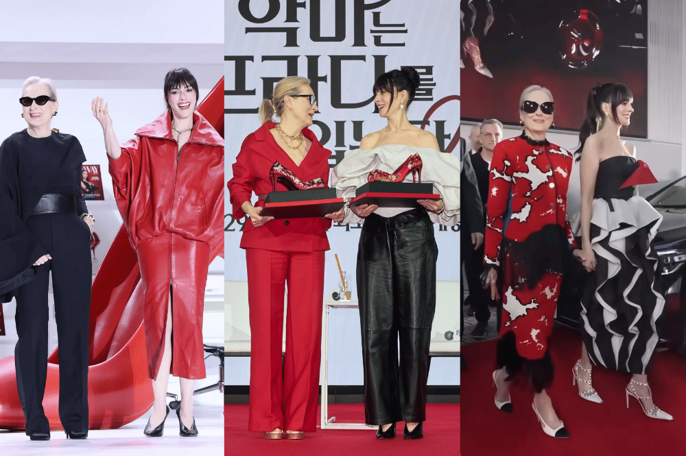 Gaya Anne Hathaway & Meryl Streep di Tur Pres The Devil Wears Prada 2