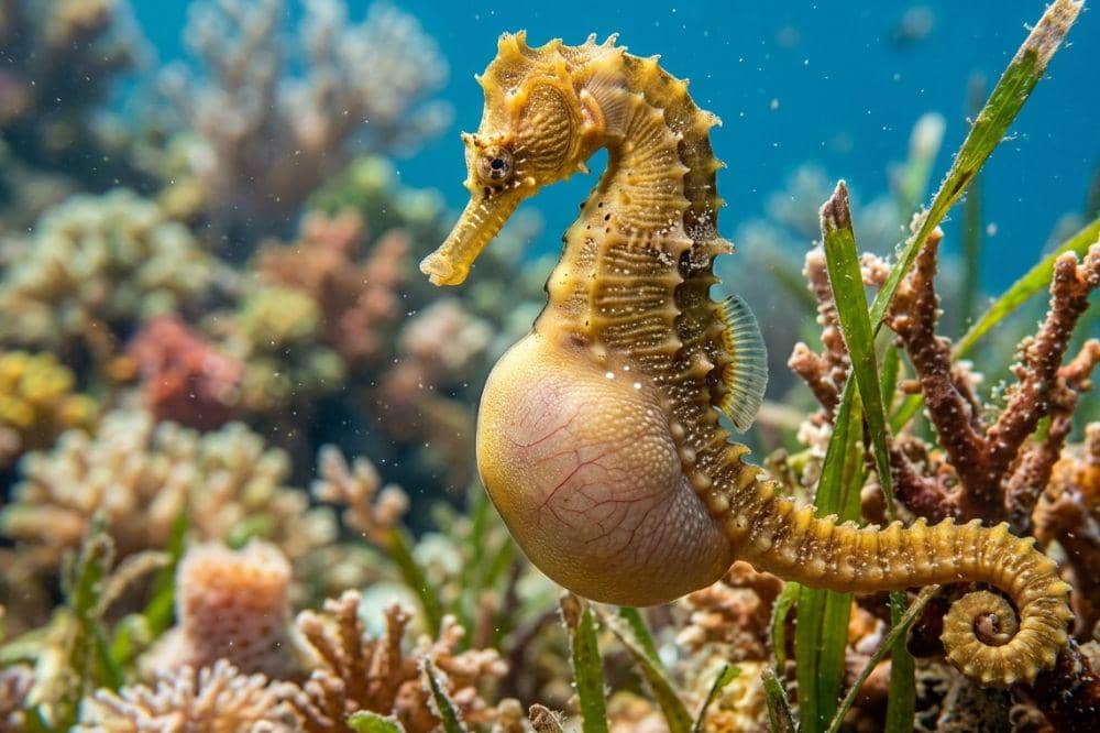 Kuda laut jantan yang hamil