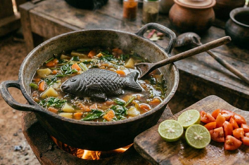 Penggunaan asam dan Lucky Fish Iron dalam masakan