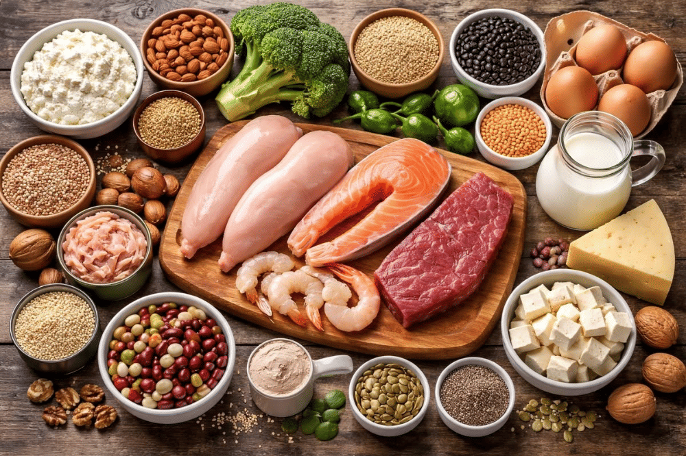 berbagai macam makanan berprotein tinggi