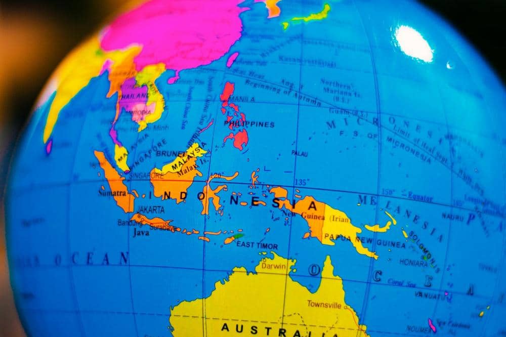 Indonesia di map dunia