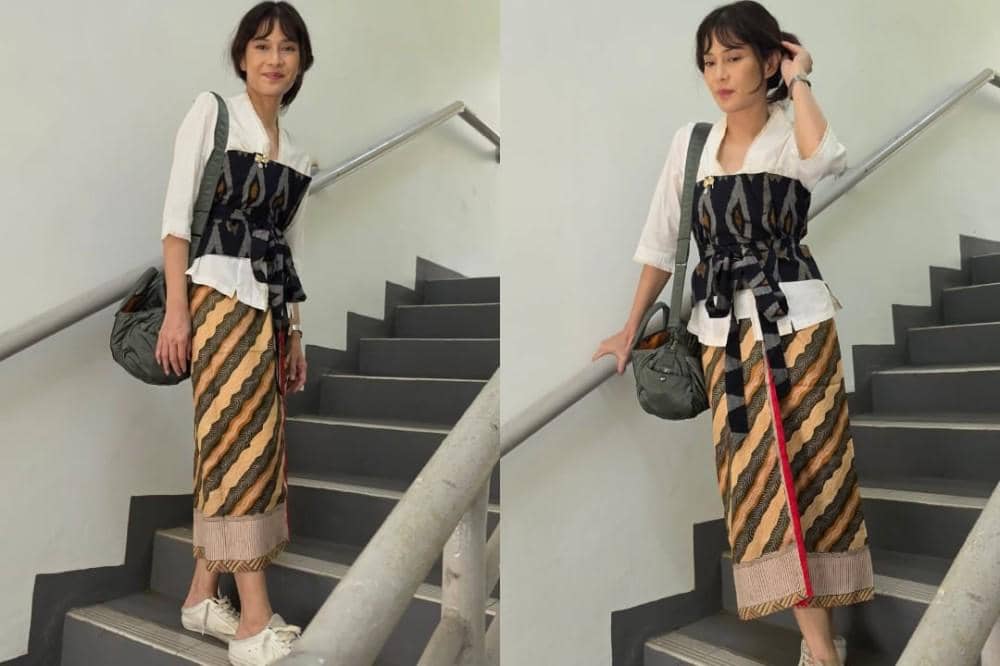 Potret Outfit Kebaya Modern ala Dian Sastro yang Edgy dan Stylish
