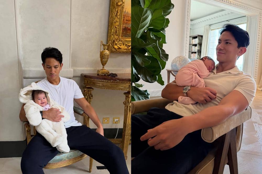 8 Foto Pangeran Abdul Mateen Mengasuh Anak Pertamanya, Telaten Banget