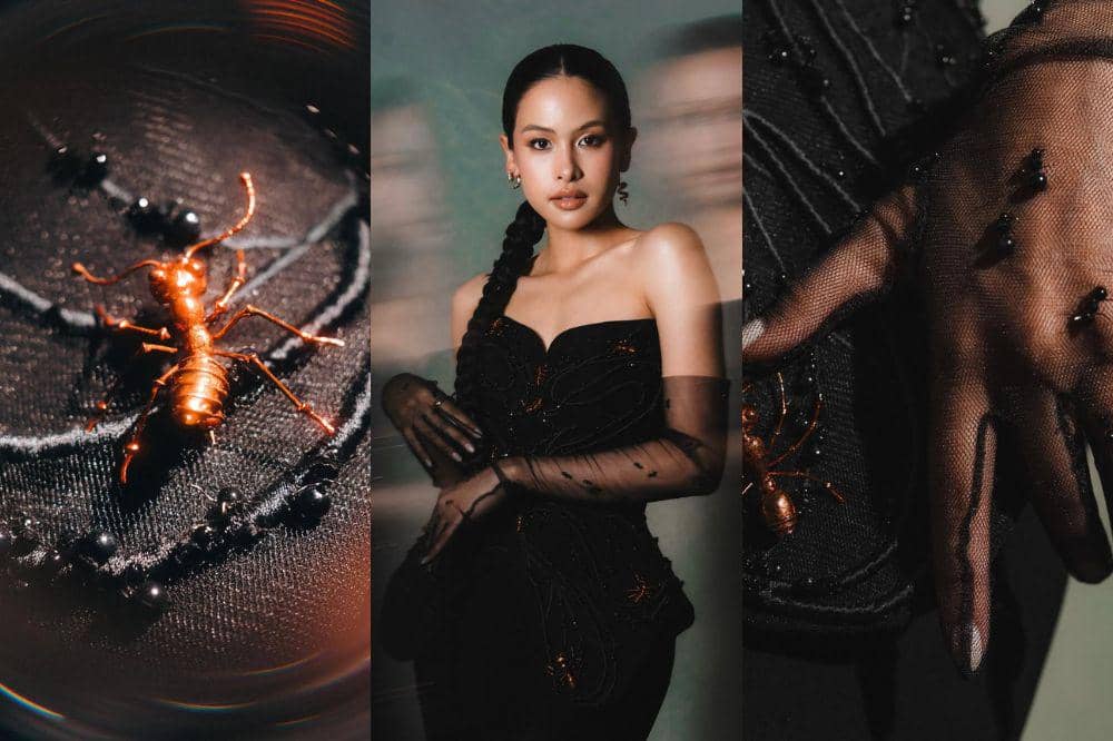 Detail dan Makna Gaun Roh Semut Maudy Ayunda di Premier Para Perasuk