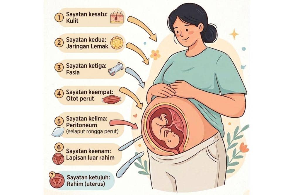 Mengenal 7 Lapisan Sayatan Operasi Caesar, Ibu Hamil Perlu Tahu