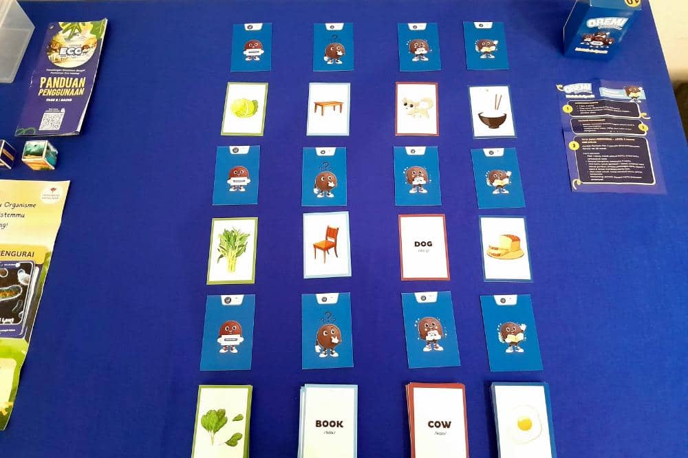 Inovasi mainan dalam peluncuran Oreo Berbagi Seru pada Rabu (22/2/2026) di Perpusnas, Jakarta Pusat