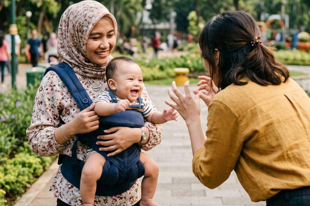 7 Cara Sopan Melarang Orang Mencium Bayi Mama Tanpa Bikin Tersinggung