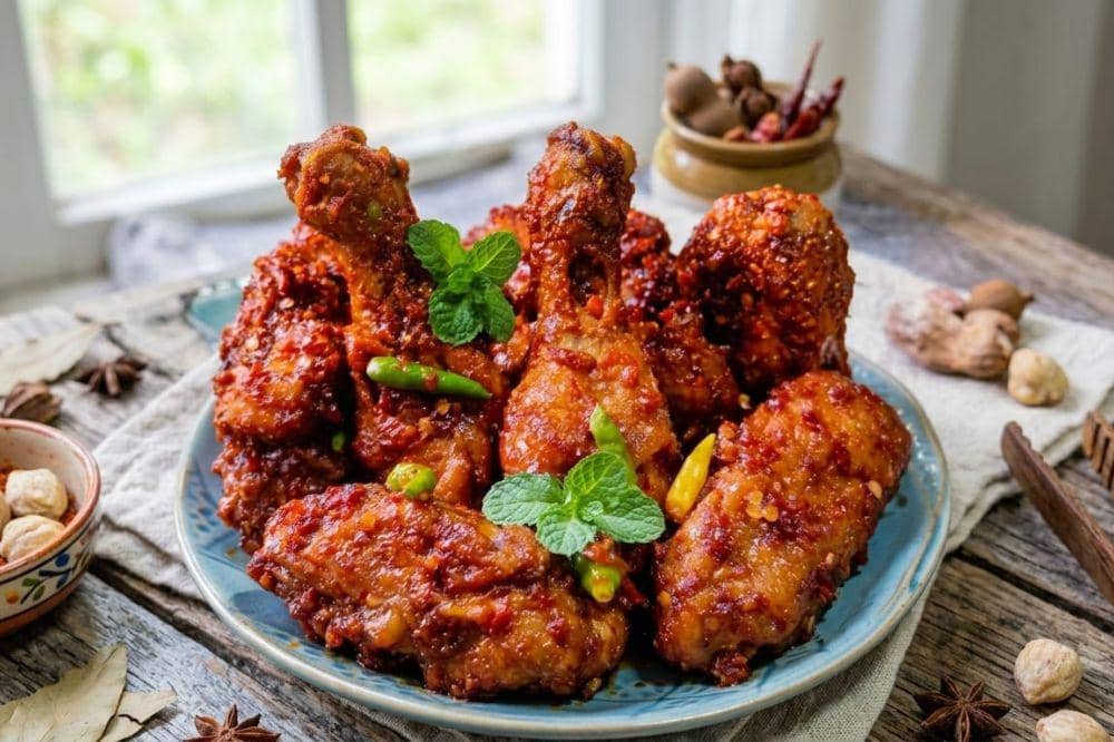 Resep Ayam Bumbu Rujak Jawa Timur, Pedas Nikmat yang Menggugah Selera
