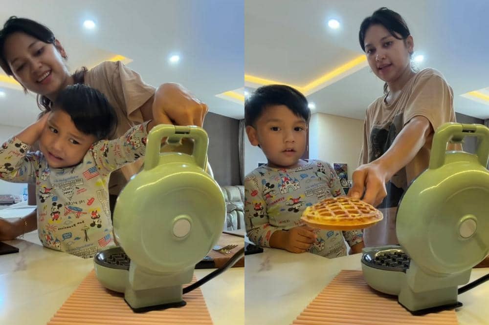 Resep waffle ala Naka dan Indah Permatasari