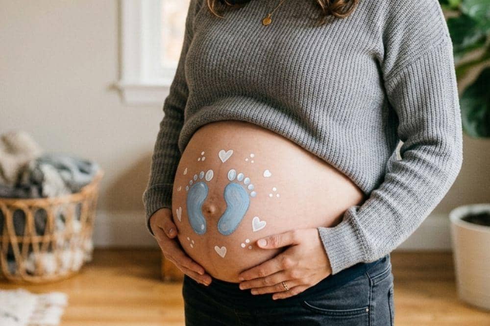 Foto baby bump painted yang bisa jadi inspirasi