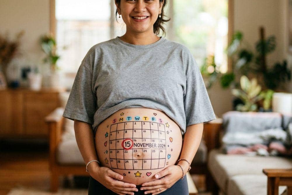 Foto baby bump painted yang bisa jadi inspirasi