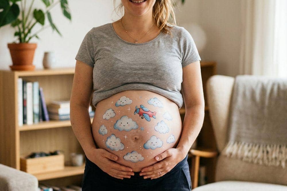 Foto baby bump painted yang bisa jadi inspirasi