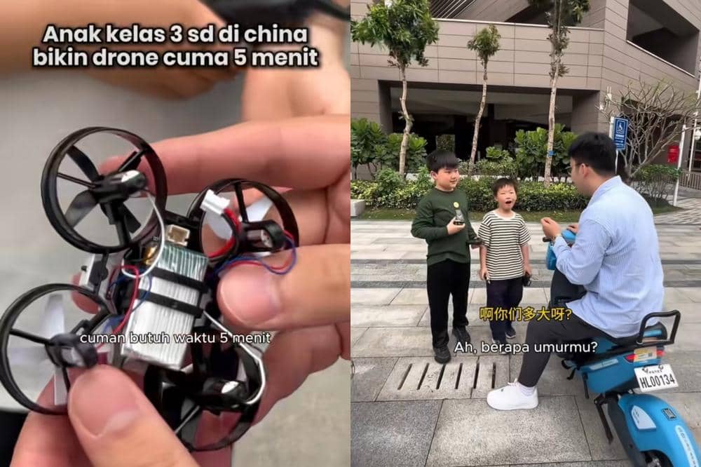 Steven Howard dan anak kelas 3 umur 10 di Cina yang membuat drone hanya dalam 5 menit