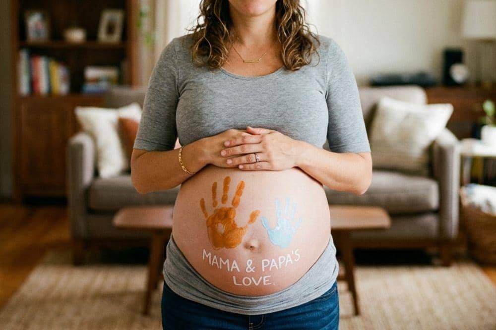 Foto baby bump painted yang bisa jadi inspirasi