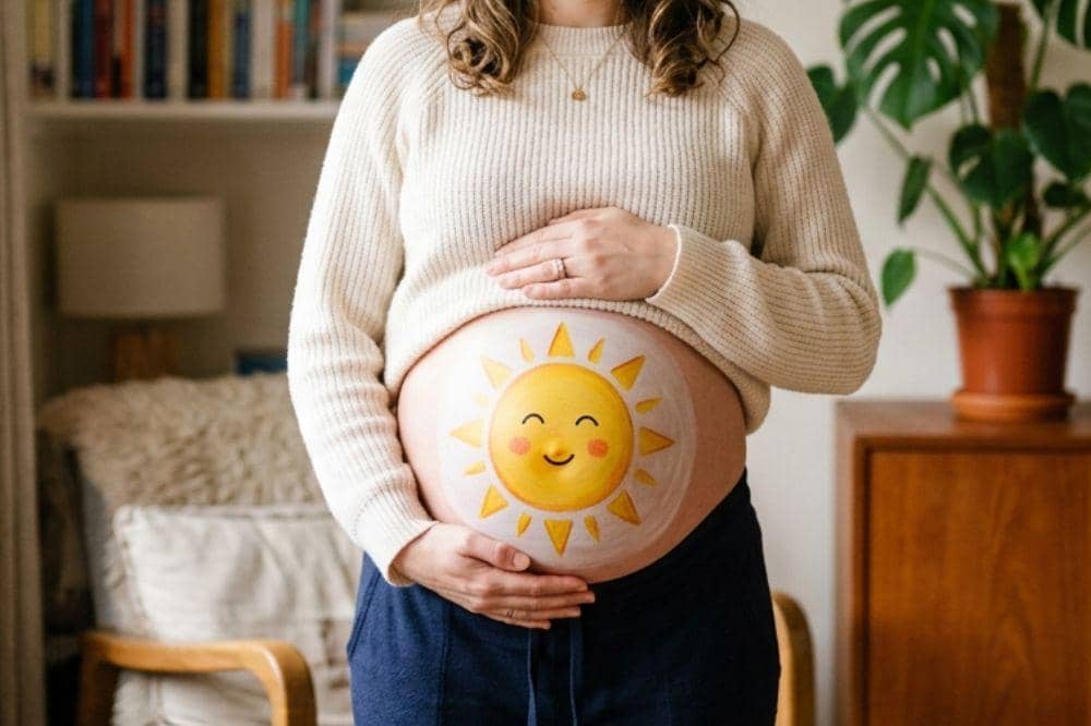Foto baby bump painted yang bisa jadi inspirasi