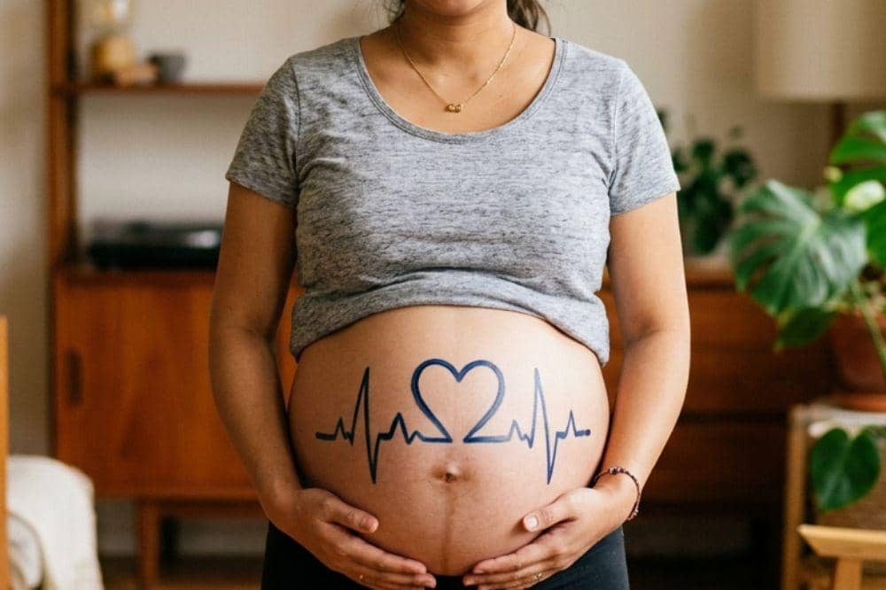 Foto baby bump painted yang bisa jadi inspirasi