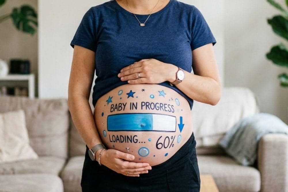 Foto baby bump painted yang bisa jadi inspirasi