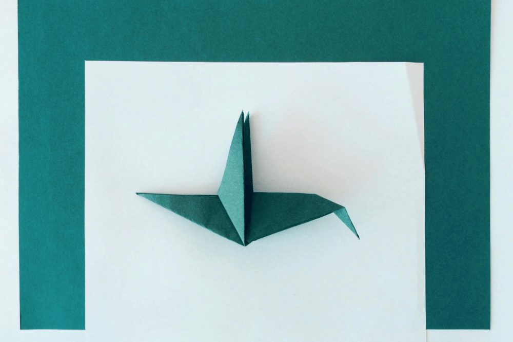 origami bentuk burung 