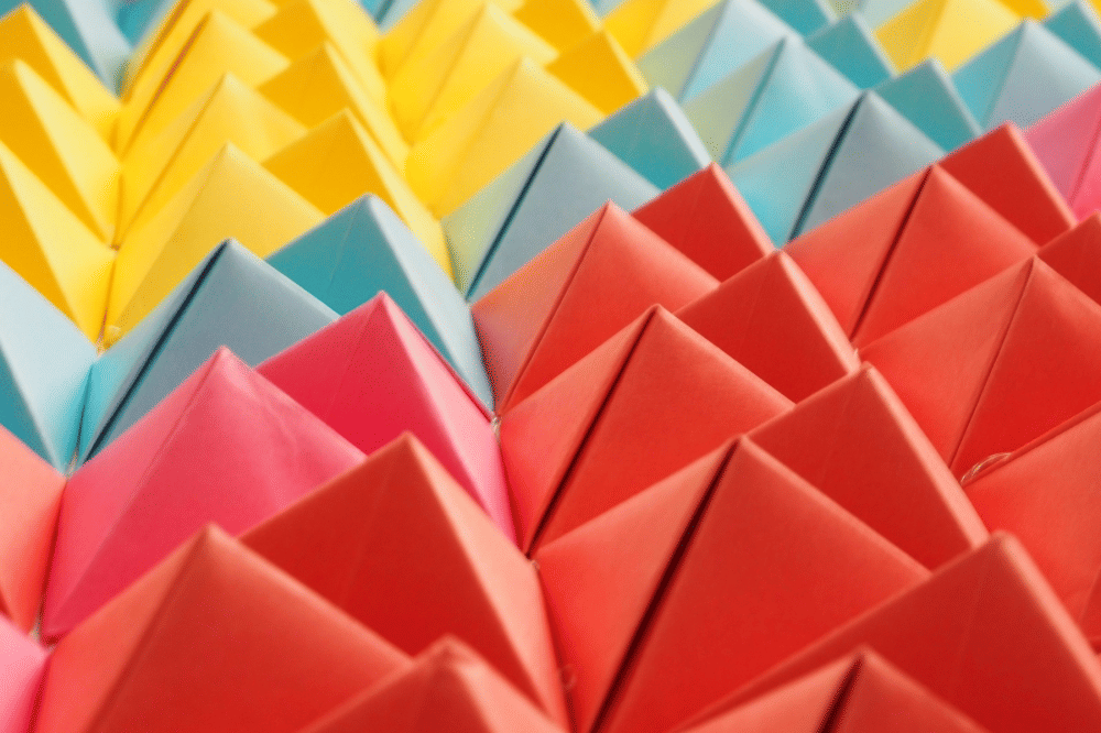 kertas origami warna warni