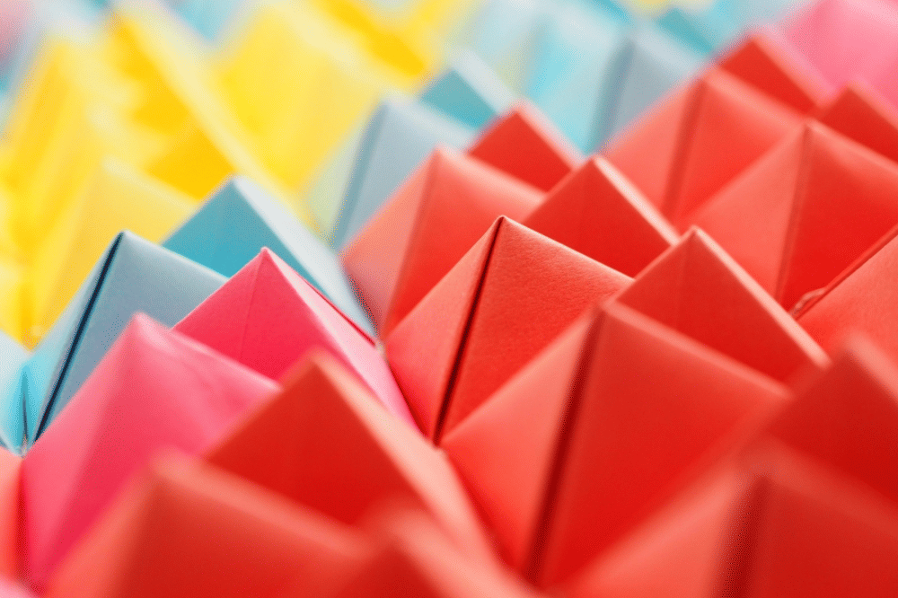 kertas origami warna-warni 