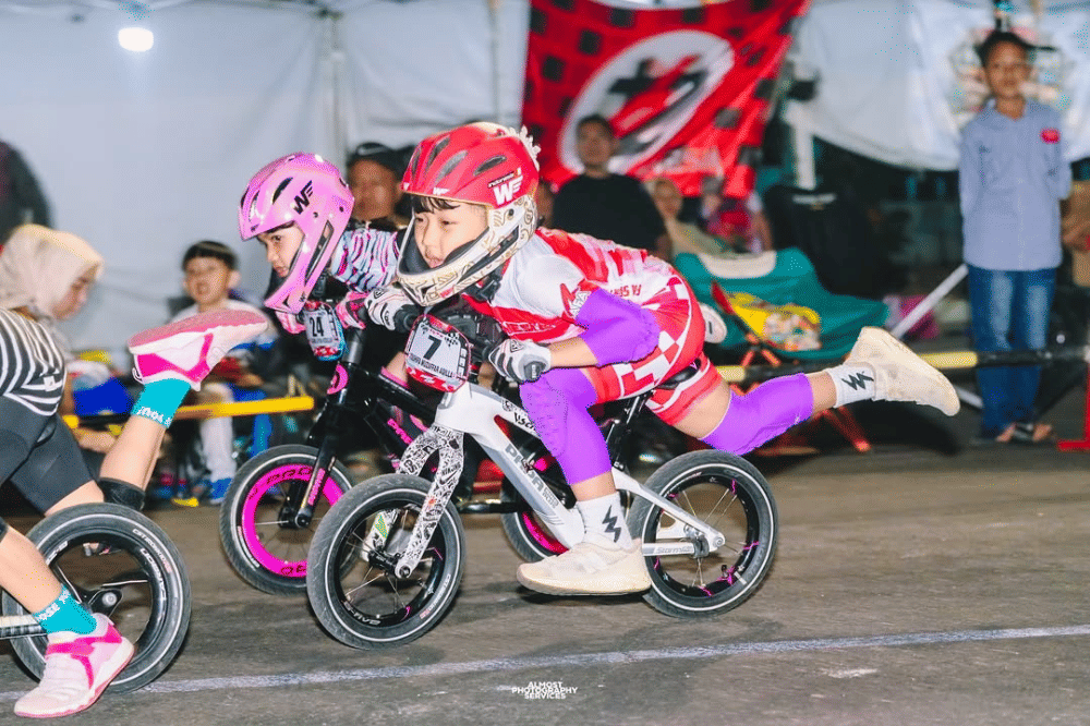Cipa saat berada di pertandingan pushbike 