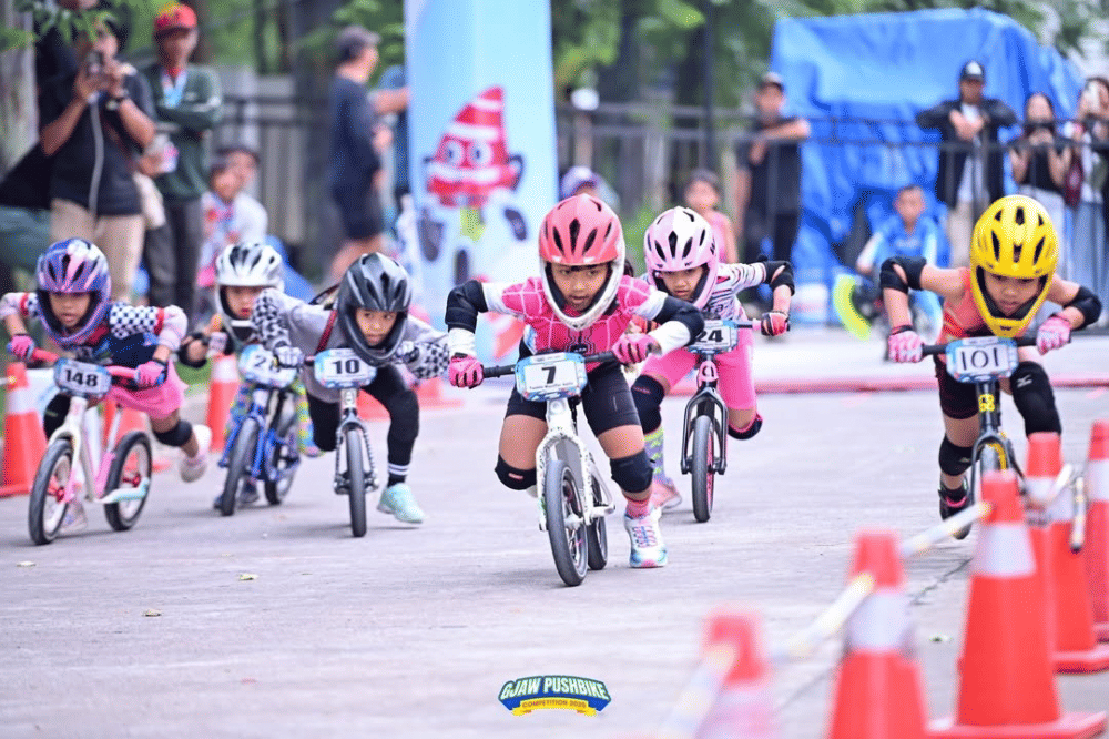 Cipa saat pertandingan pushbike 