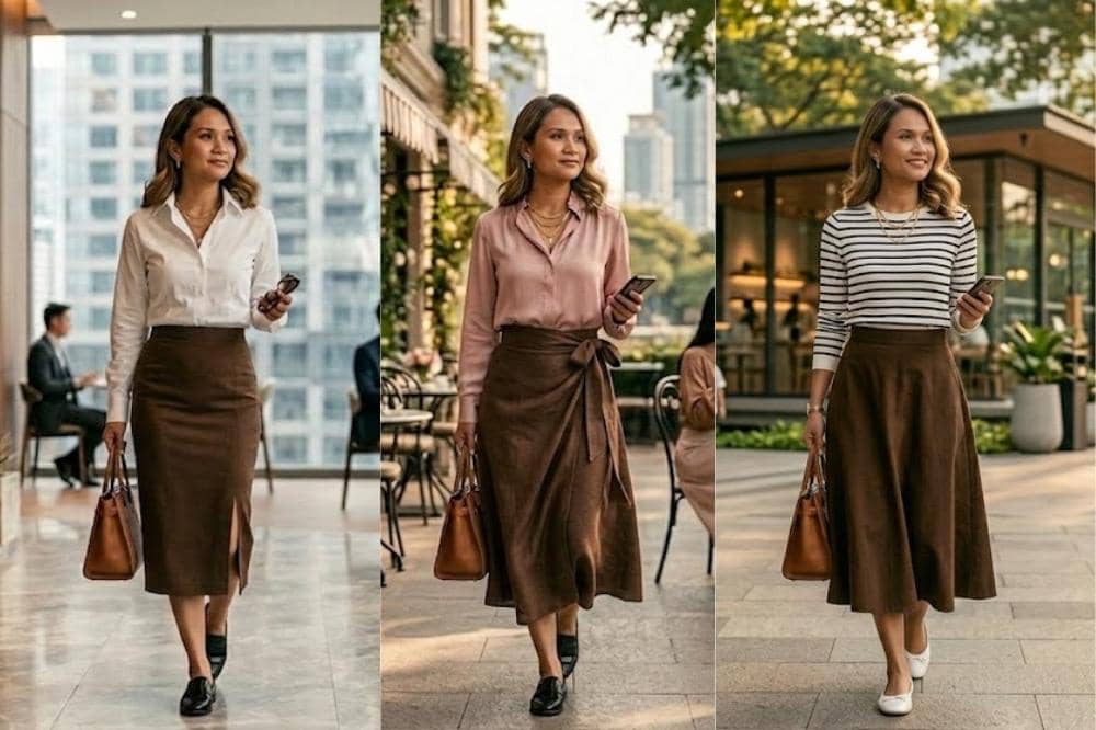 Rok Cokelat Cocok dengan Atasan Apa? Ini 7 ide Mix and Match!