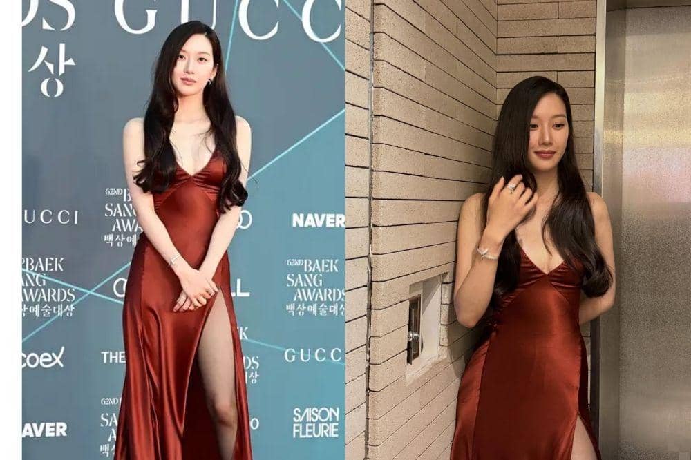 Intip Detail Gaun Merah Mun Ka-young di Baeksang Arts Awards 2026