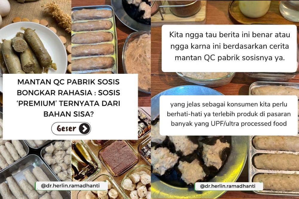 Mantan QC Pabrik Bongkar Rahasia Bahan Pembuatan Sosis, Pakai Daging Sisa!