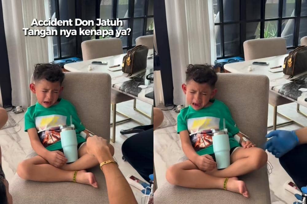 Sedih, Tangan Don anak Jedar dan Vincent Cedera di Hari Ulang Tahunnya