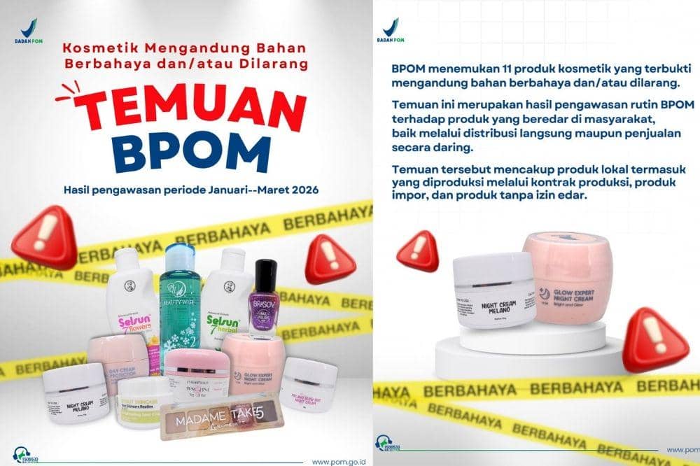 BPOM Temukan 11 Kosmetik Berbahaya 2026, Ada Pemicu Kanker!
