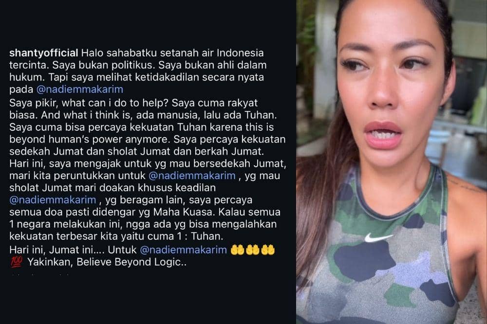 Beri Dukungan Nadiem Makarim, Shanty Ajak Warganet Berdoa Bersama.1.jpg