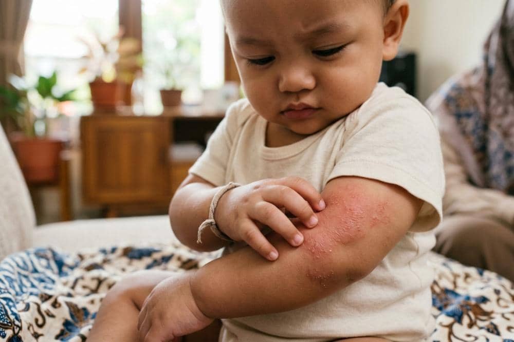 Bayi Bisa Terkena Eksim Walau Orangtua Tidak Punya Riwayat Alergi