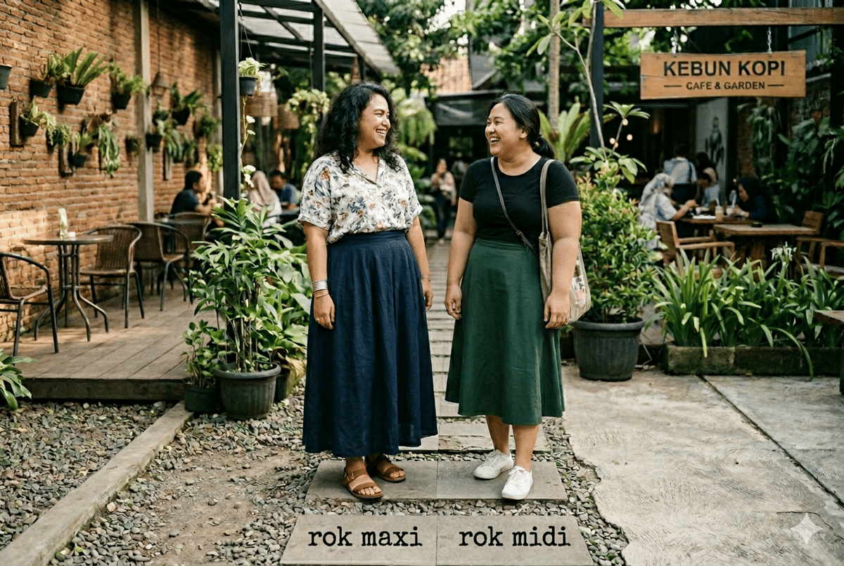5 Perbedaan Rok Maxi dan Midi untuk Tubuh Berisi, Tampilkan Gaya Beda!