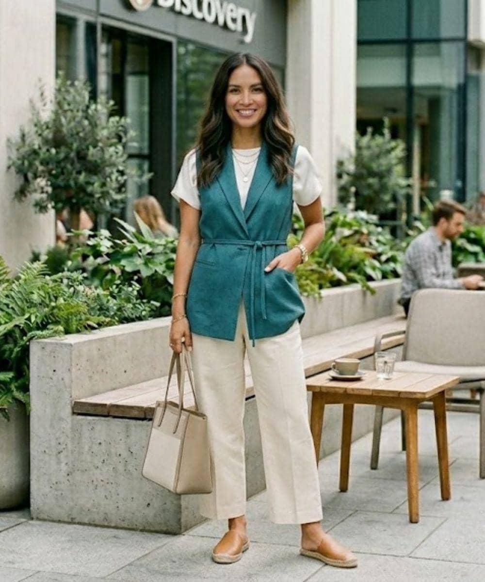 7 Inspirasi Teal Top & Cream Pants, Rahasia Look Clean Girl 20267 Inspirasi Teal Top & Cream Pants, Rahasia Look Clean Girl 2026 8.jpg