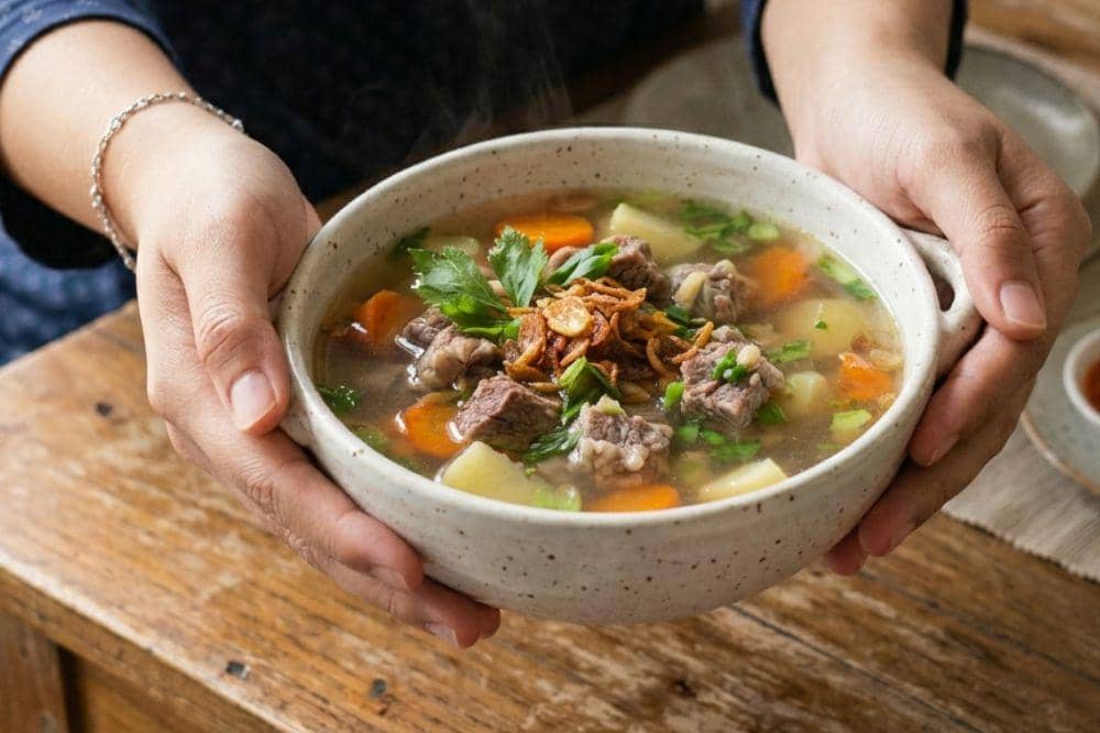 Resep sup daging bening tanpa MSG