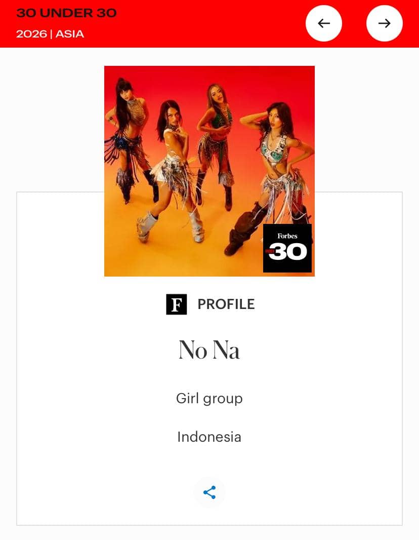 No Na Jadi Girl Group Indonesia Pertama di Forbes 30 Under 30 Asia