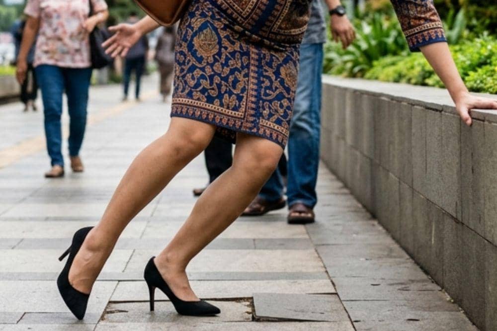 Risiko jatuh karena kehilangan keseimbangan