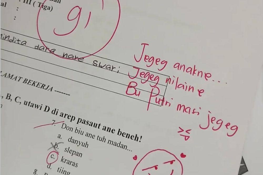 doodle di lembar siswa 