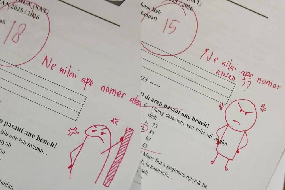 doodle di lembar siswa