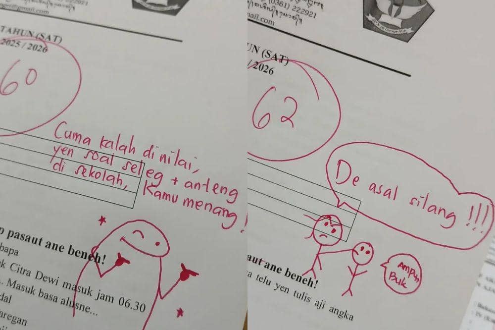 doodle di lembar siswa 