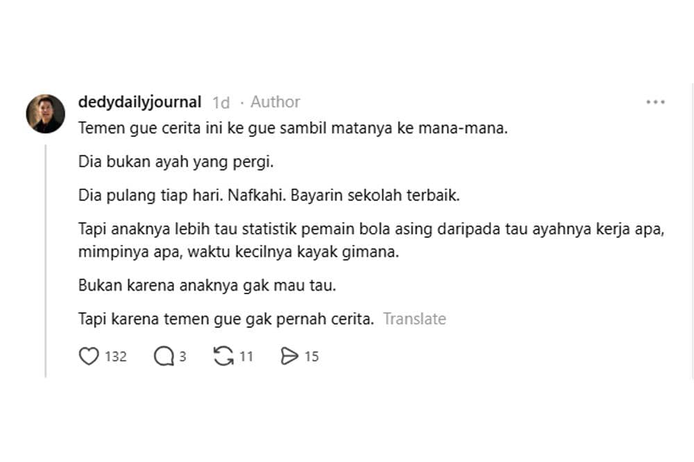anak lebih mengenal idolanya daripada papanya sendiri 