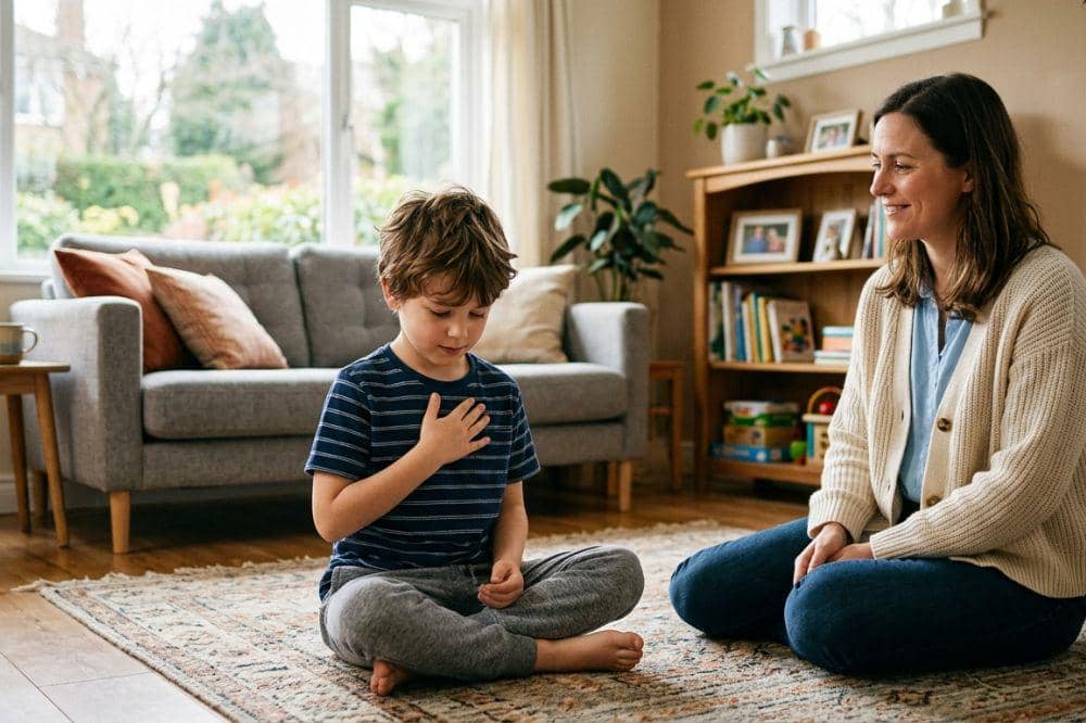 Anak belajar sabar dari Mama