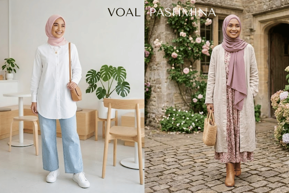 Hijab Voal vs Hijab Pashmina untuk Aktivitas Harian