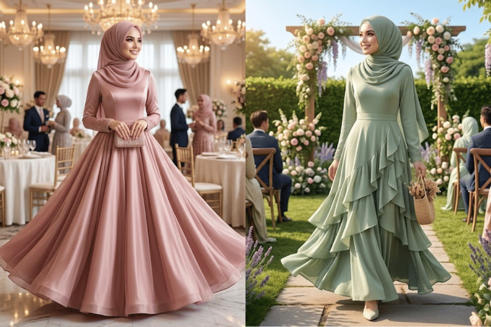 Gamis Umbrella vs Gamis Ruffle: Inspirasi Tampil Anggun di Kondangan