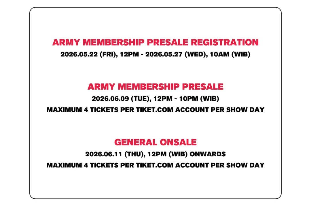 ticketing BTS di Jakarta 2026
