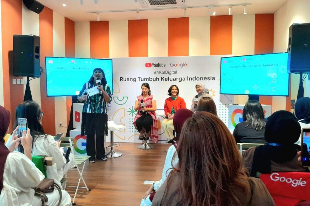 Dora Sangcho, Marsha Tengker, dan Nanda Yurani dalam Press Briefing #AksiDigital di Jakarta Selatan