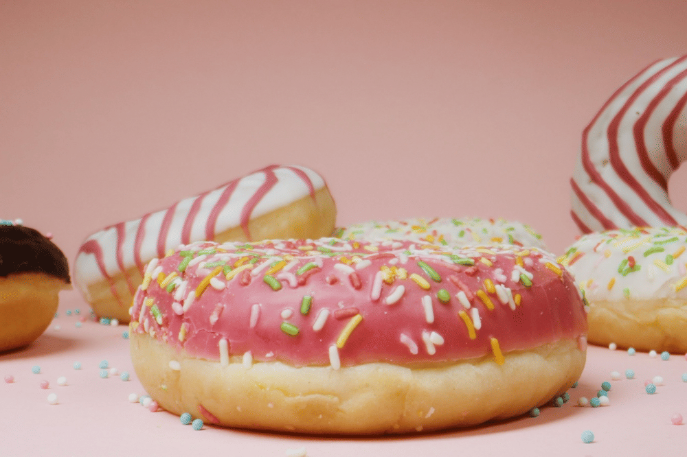 Donat dengan berbagi topping